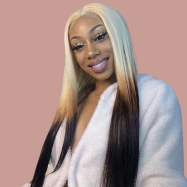 Bone straight closure wig