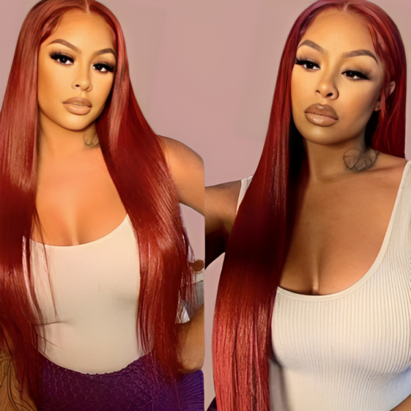 Bone straight closure wig