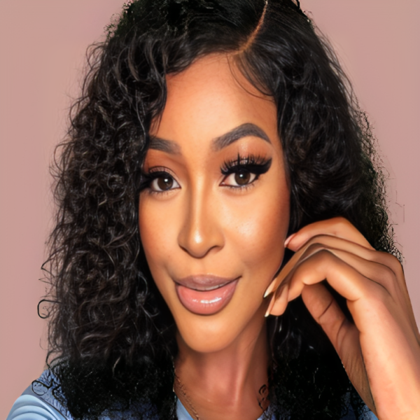 Deep curly closure wig