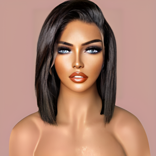 Bone straight bob wig