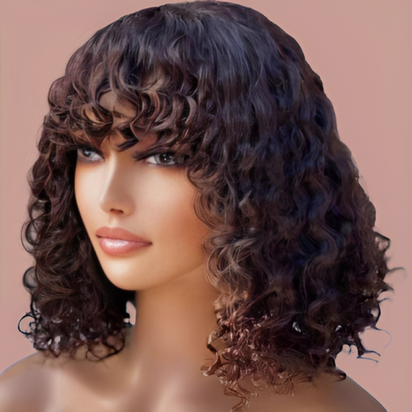 Glueless curly wig