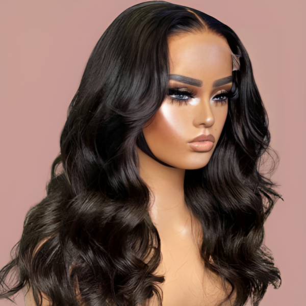 Body wave closure wig