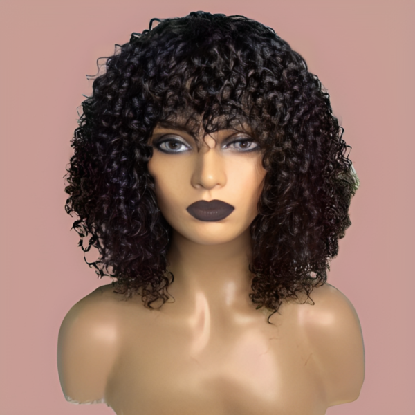 Kinky curly fringe wig