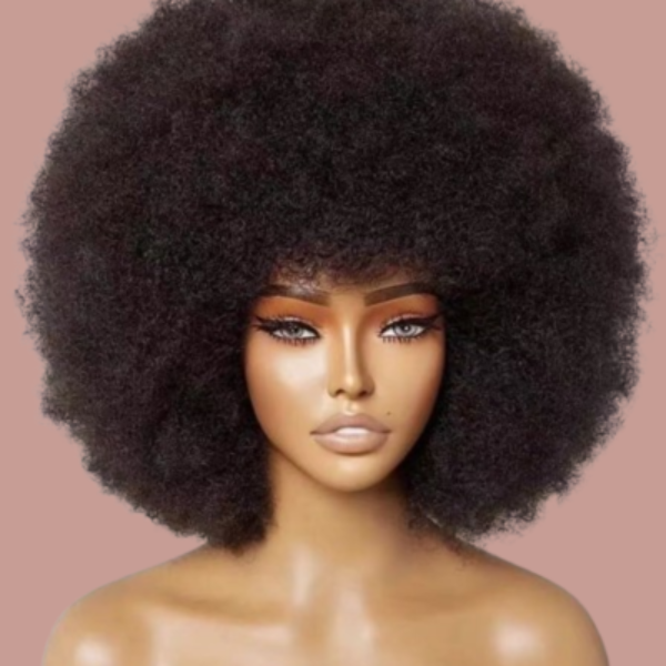 Afro glueless wig