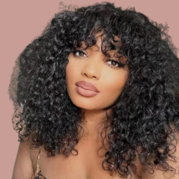 Glueless water wave wig